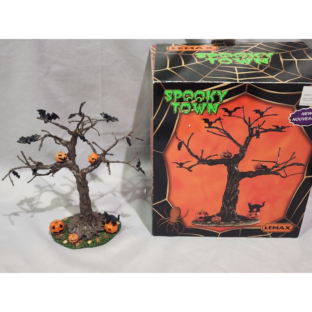 Spooky Town Lemax 93418‎  "Batty for Pumpkins" Tree